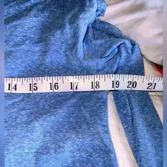 Beautiful medium heather blue long sleeve Lynnae t shirt. NWT. Soft cotton feel! - Picture 6 of 8